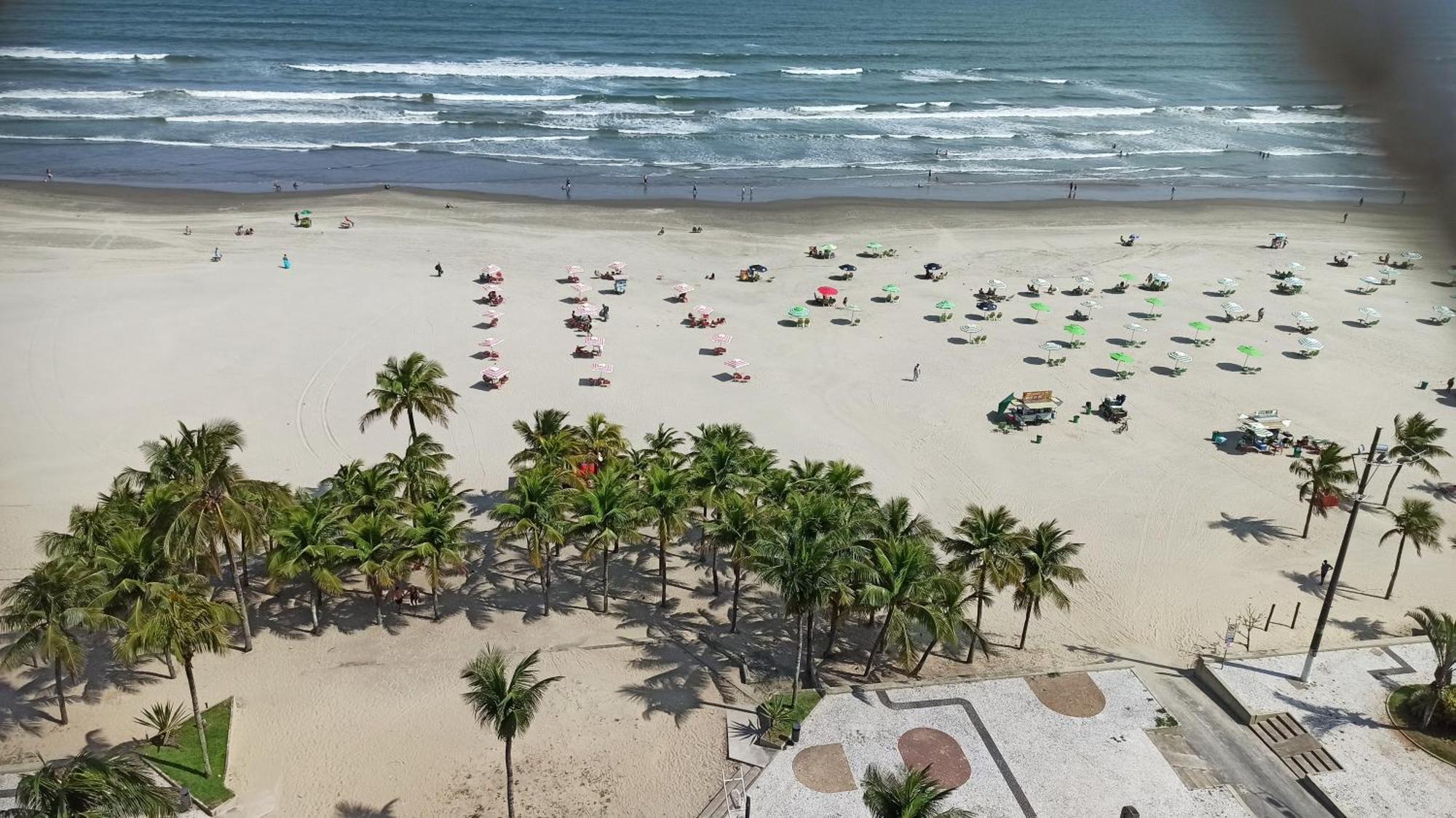 Apartamento De Frente E Com Vista Para O Mar Praia Grande  Bagian luar foto